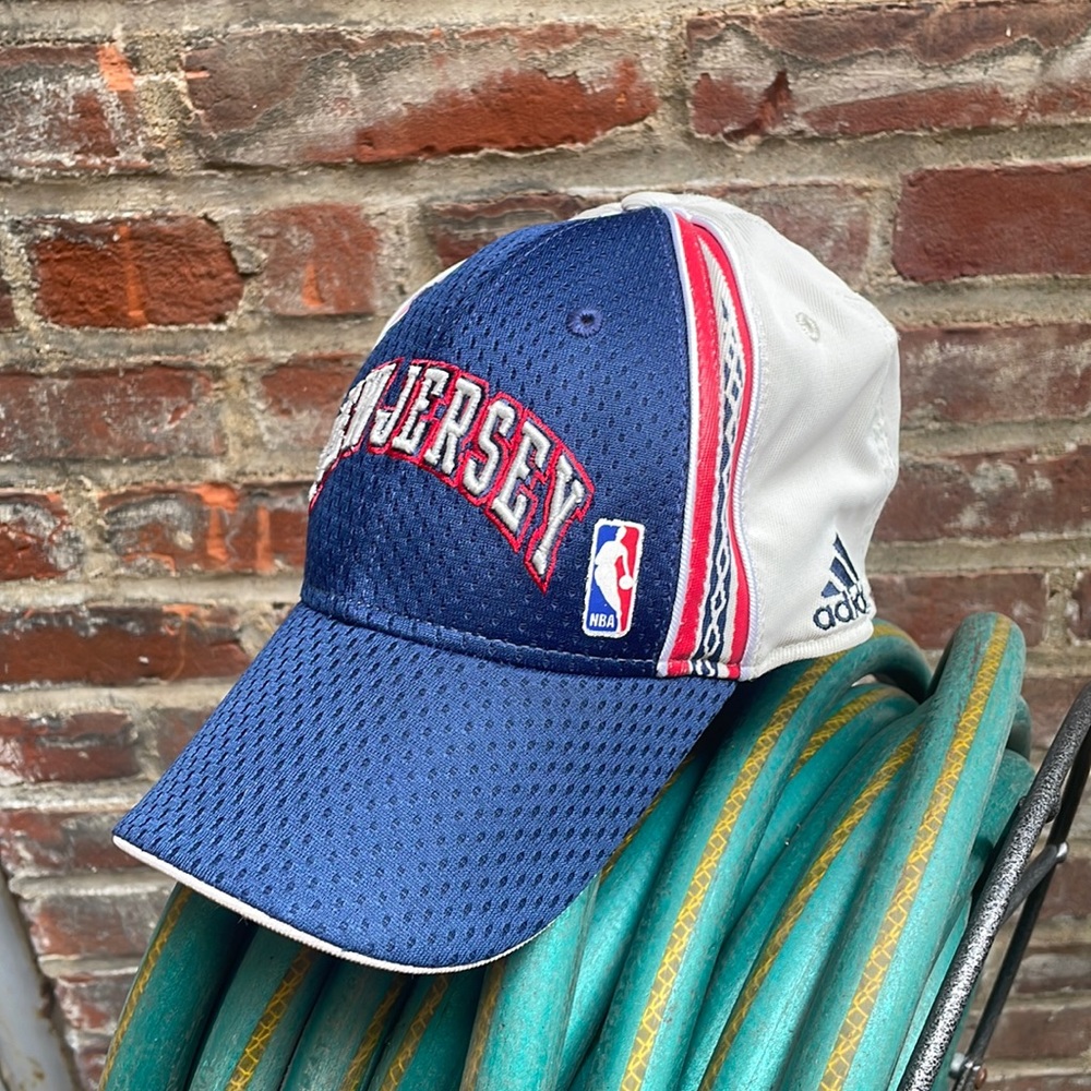 VINTAGE 2000s adidas New Jersey Nets NBA Basketball OS Baseball Cap